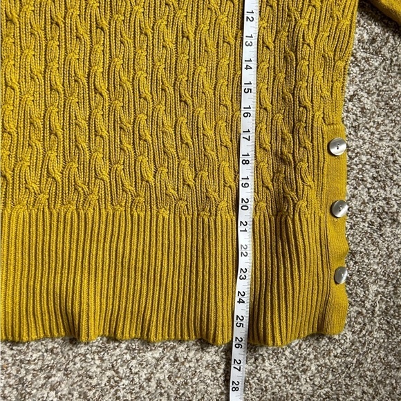 Ann Taylor Factory Mustard Yellow Sweater Casual Comfy XL - Picture 7 of 7